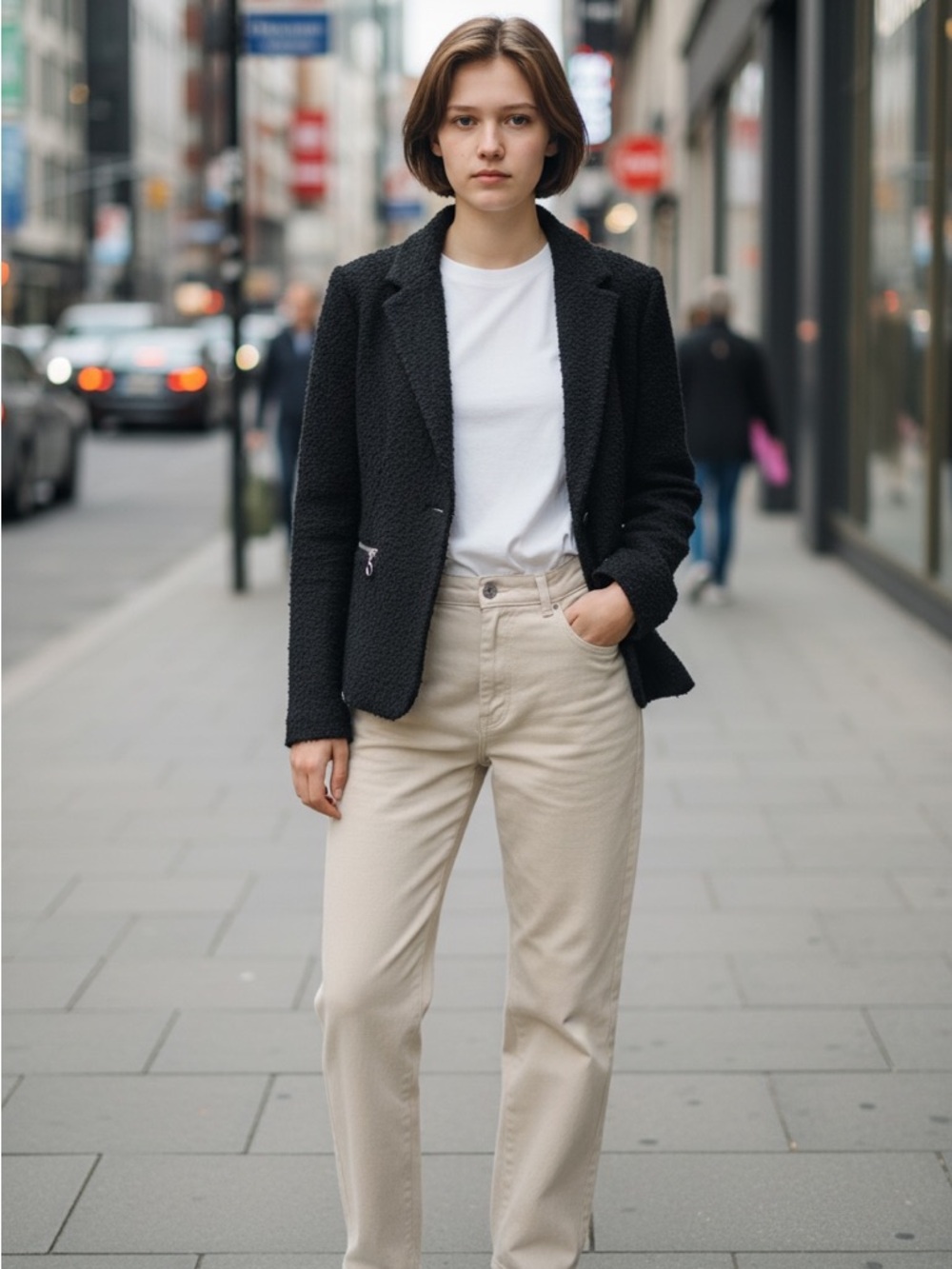 Catherine Malandrino Black Textured Blazer